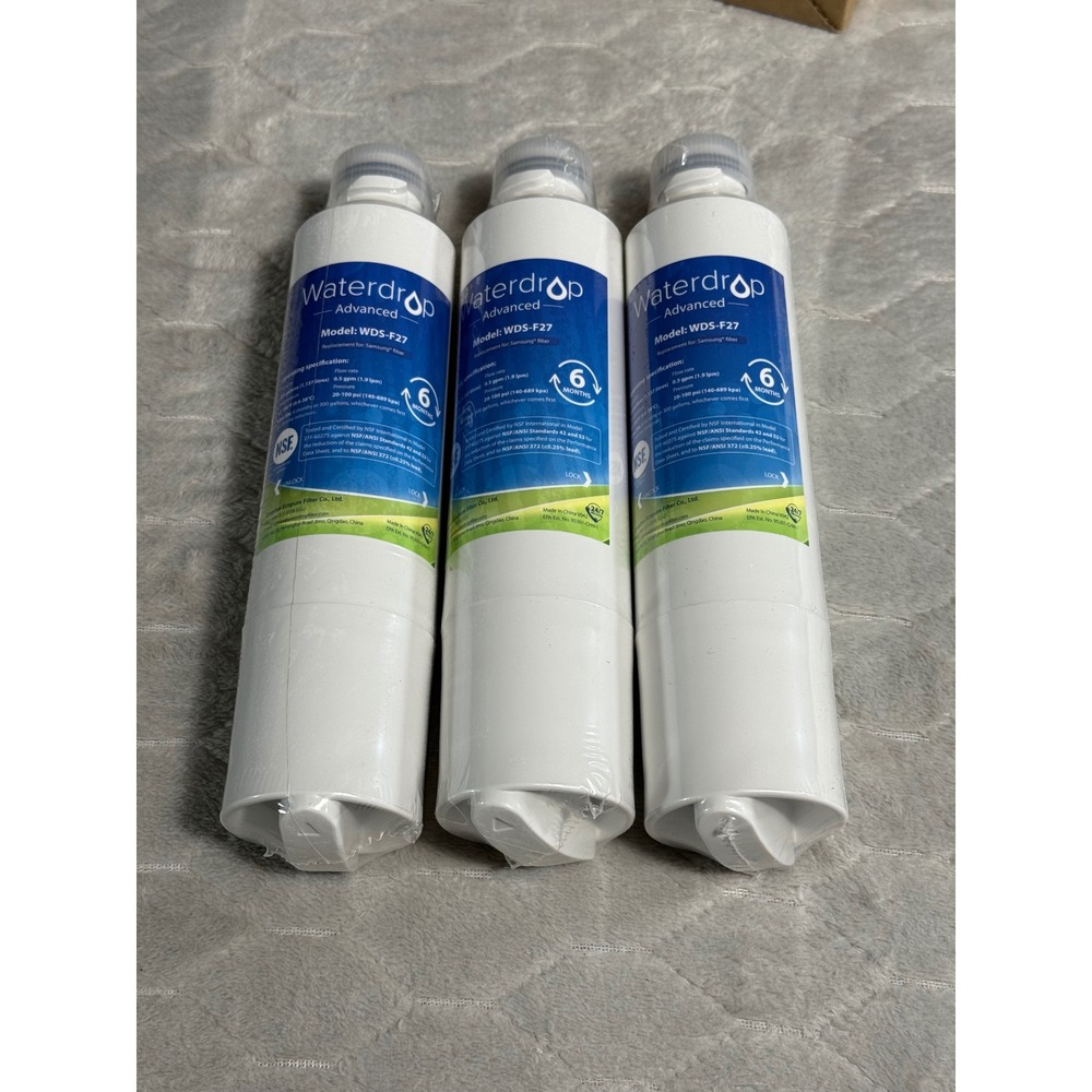 Waterdrop Advanced WDS-F27 Refrigerator Water Filter 3 Pack Replacement Samsung